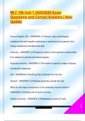 MLT 106 Unit 1 2025&sol;2026 Exam  Questions and Correct Answers &vert; New  Update