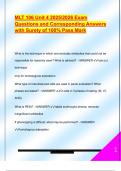 MLT 106 Unit 4 2025&sol;2026 Exam  Questions and Corresponding Answers  with Surety of 100&percnt; Pass Mark