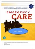 Test Bank for Emergency Care&lbrace; 14th Edition &rcub;by Daniel Limmer&comma; Michael F&period; O'Keefe &vert; All Chapters Included &vert; Elaborated Answers &vert; Updated