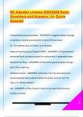 NC Adjuster License 2025&sol;2026 Exam  Questions and Answers &vert; A&plus; Score  Assured 