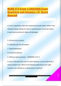 NURS 275 Exam 4 2025&sol;2026 Exam  Questions and Answers &vert; A&plus; Score  Assured 