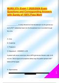 NURS 275 EXAM PACKAGE DEAL QUESTIONS AND VERIFIED DETAILED ANSWERS &vert; 100&percnt; GUARANTEED PASS &vert; ALREADY GRADED A&plus;