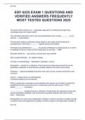 EDF 6225 EXAM 1 QUESTIONS AND  VERIFIED ANSWERS FREQUENTLY  MOST TESTED QUESTIONS 2025 