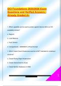 OCI Foundations 2025&sol;2026 Exam  Questions and Verified Answers &vert;  Already Graded A&plus;