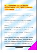 OCI Foundations 2025&sol;2026 Exam  Questions with 100&percnt; Correct Answers &vert;  Latest Update