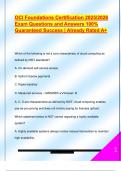 OCI Foundations Certification 2025&sol;2026  Exam Questions and Answers 100&percnt;  Guaranteed Success &vert; Already Rated A&plus; 