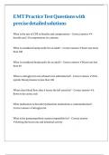 EMT Practice Test &lpar;240 Questions&rpar; with precise detailed solutions