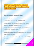 OSSF INSTALLER EXAM PACKAGE DEAL QUESTIONS AND VERIFIED DETAILED ANSWERS &vert; 100&percnt; GUARANTEED PASS &vert; ALREADY GRADED A&plus;