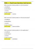 MSK 1 - Final Exam Questions And Answers&period;docx