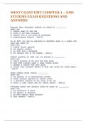 WEST COAST EMT FINAL PREP &ndash; MEDICAL EXAM QUESTIONS AND CORRECT VERIFIED ANSWERS