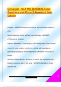 MLT 106 EXAM PACKAGE DEAL QUESTIONS AND VERIFIED DETAILED ANSWERS &vert; 100&percnt; GUARANTEED PASS &vert; ALREADY GRADED A&plus;