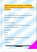 Wilderness First Aid Exam 1 2025&sol;2026  Exam Questions and Answers &vert; A&plus; Score  Assured 