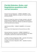 Florida Statutes&comma; Rules&comma; and Regulations questions with correct answers