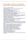 Berry & Kohn - Chapter 34 - Gynecologic and Obstetrics Surgery Questions & Answers
