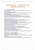 ECO 2013 TCC - M&period; Kent CH&period; 1 & 2 Questions and Answers