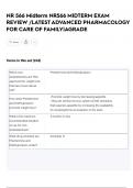 NR 566 Midterm NR566 MIDTERM EXAM  REVIEW &sol;LATEST ADVANCED PHARMACOLOGY  FOR CARE OF FAMILY&vert;AGRADE