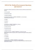 103E&period;8 The Medical Environment Questions and Answers