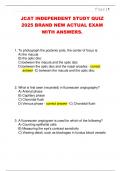 JCAT INDEPENDENT STUDY QUIZ  2025 BRAND NEW ACTUAL EXAM  WITH ANSWERS&period;