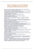 Week 7 Chapters 12 and 13 Health Economics Questions and Answers