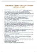 Medical Law & Ethics Chapter 13 Questions and Answers 2025