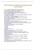 CPT Procedural Coding Ch&period;13 Questions and Answers 2025