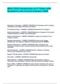 WGU D322 Introduction to IT Exam with Questions and Correct Answers 2025&period;