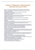 Chapter 13 Diagnostic Coding Essentials Questions and Answers 2025