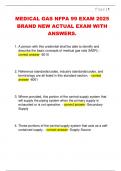 MEDICAL GAS NFPA 99 EXAM 2025  BRAND NEW ACTUAL EXAM WITH  ANSWERS&period; 