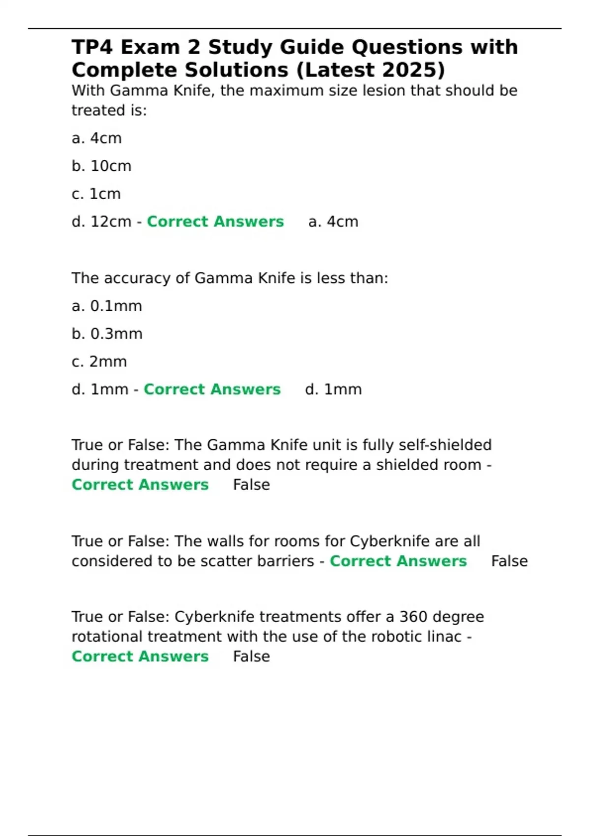 TP4 Exam 2 Study Guide Questions with Complete Solutions (Latest 2025 ...