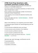 VTNE Final Prep Questions with Complete Solutions &lpar;Latest 2025&rpar;&period;