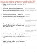 New York State Real Estate Salesperson Licensing Exam COMPLETE QUESTIONS AND ANSWERS &vert; ALREADY PASSED &vert; 2025 LATEST&excl;&excl;