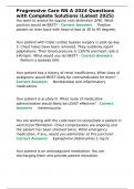 Progressive Care RN A 2024 Questions with Complete Solutions &lpar;Latest 2025&rpar;&period;