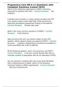 Progressive Care RN A v1 Questions with Complete Solutions &lpar;Latest 2025