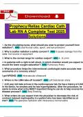 Prophecy&sol;Relias Cardiac Cath Lab RN A Complete Test 2025 Solutions