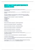 BPOC exam 1 study guide Questions & Answers correct