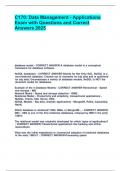 C170 Data Management - Applications Exam with Questions and Correct Answers 2025&period;