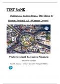 Test Bank for Multinational Business Finance 16th Edition By &lpar;Eiteman&sol;Stonehill&sol;Moffett&rpar;&comma; ISBN&colon; 9780137496013&comma; All 18 Chapters Covered&comma; Verified Latest Edition Newest Version