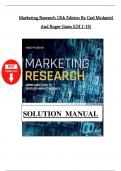 Solution Manual - Marketing Research 12th Edition - McDaniel - All 15 Chapters Covered