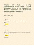 Wildlife CDE Test A &lpar;1-100&rpar; Comprehensive Study Guide &ndash; Expert Strategies&comma; Review of Key Quizzes&comma; and Practice Questions for Guaranteed Success &sol; Newest 2025&sol;2026&period;  