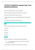 ATI TEAS 7 English & Language Usage -exam questions with answers