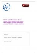 UC Adv Health Assessment - Quiz 5 Multiple choice Questions and Answers Latest Updates 2025&sol;2026 With Correct Answers 100&percnt; With Complete Solutions 
