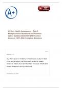 UC Adv Health Assessment - Quiz 6 Multiple choice Questions and Answers Latest Updates 2025&sol;2026 With Correct Answers 100&percnt; With Complete Solutions 