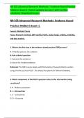 NR 505 Advanced Research Methods &vert; Evidence-Based Practice Midterm Exam 1 &vert; latest updated version &vert; with verified solutions&vert; Download to pass 