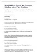 NRSG 245 Prep Exam 1 Test Questions With Guaranteed Pass Solutions&period;