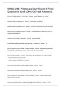 NRSG 245&colon; Pharmacology Exam 2 Final Questions And 100&percnt; Correct Answers&period;