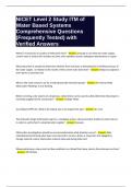 NICET Level 2 Study ITM of Water Based Systems Comprehensive Questions &lpar;Frequently Tested&rpar; with Verified Answers