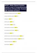 NICET- Water Based System Layout Level II Comprehensive Questions &lpar;Frequently Tested&rpar; with Verified Answers