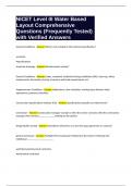 NICET Level III Water Based Layout Comprehensive Questions &lpar;Frequently Tested&rpar; with Verified Answers