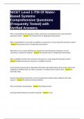 NICET Level 1 ITM Of Water-Based Systems Comprehensive Questions &lpar;Frequently Tested&rpar; with Verified Answers&period;