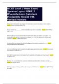 NICET Level 1 Water Based Systems Layout NFPA13 Comprehensive Questions &lpar;Frequently Tested&rpar; with Verified Answers